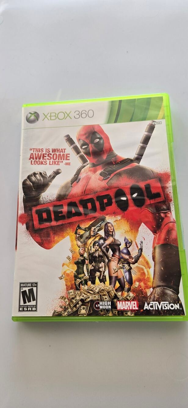 Deadpool Xbox 360 Video Game Marvel Activision Action Disc Case Insert Rated M